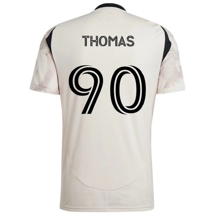 Danxen Uomo Maglia Oladayo Thomas #90 Beige Nero Kit Gara Away 2025/26 Maglietta