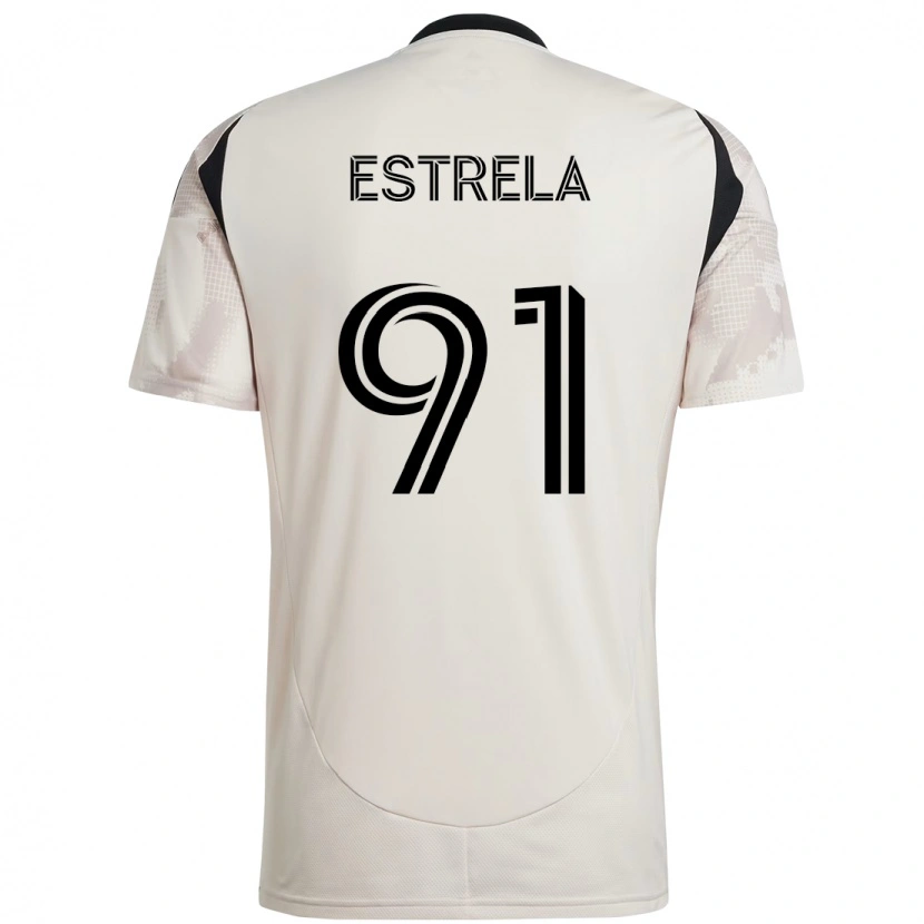 Danxen Uomo Maglia Bento Estrela #91 Beige Nero Kit Gara Away 2025/26 Maglietta