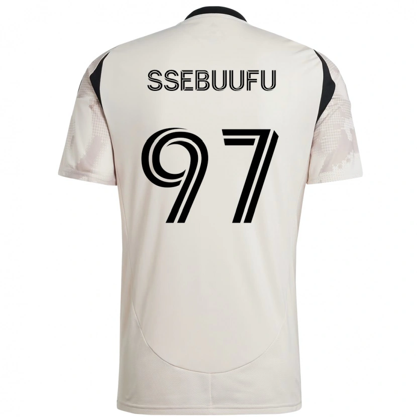 Danxen Uomo Maglia Frank Ssebuufu #97 Beige Nero Kit Gara Away 2025/26 Maglietta