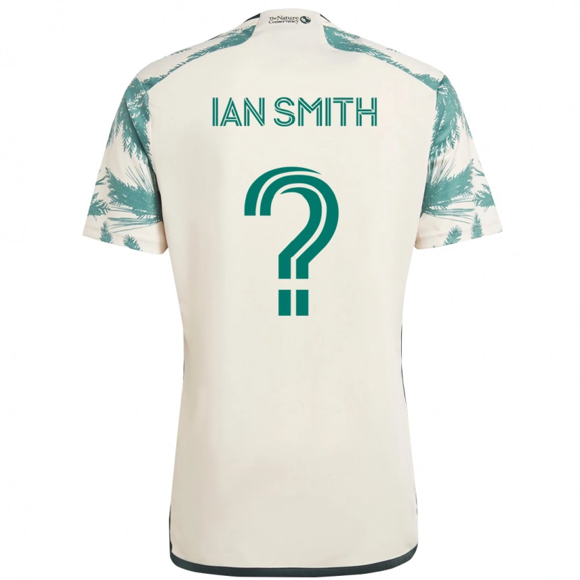 Danxen Uomo Maglia Ian Smith #0 Beige Verde Kit Gara Away 2025/26 Maglietta