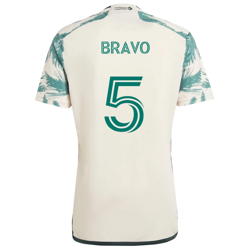 Danxen Uomo Maglia Claudio Bravo #5 Beige Verde Kit Gara Away 2025/26 Maglietta