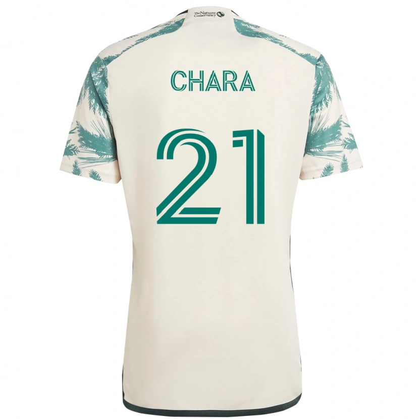 Danxen Uomo Maglia Diego Chará #21 Beige Verde Kit Gara Away 2025/26 Maglietta