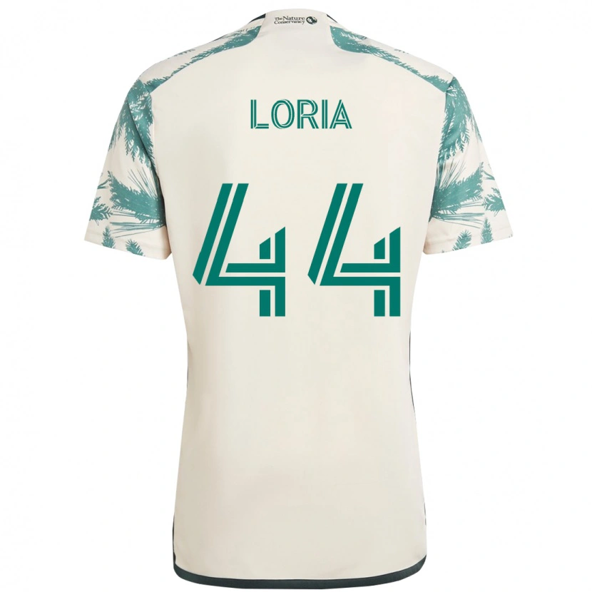 Danxen Uomo Maglia Marvin Loría #44 Beige Verde Kit Gara Away 2025/26 Maglietta