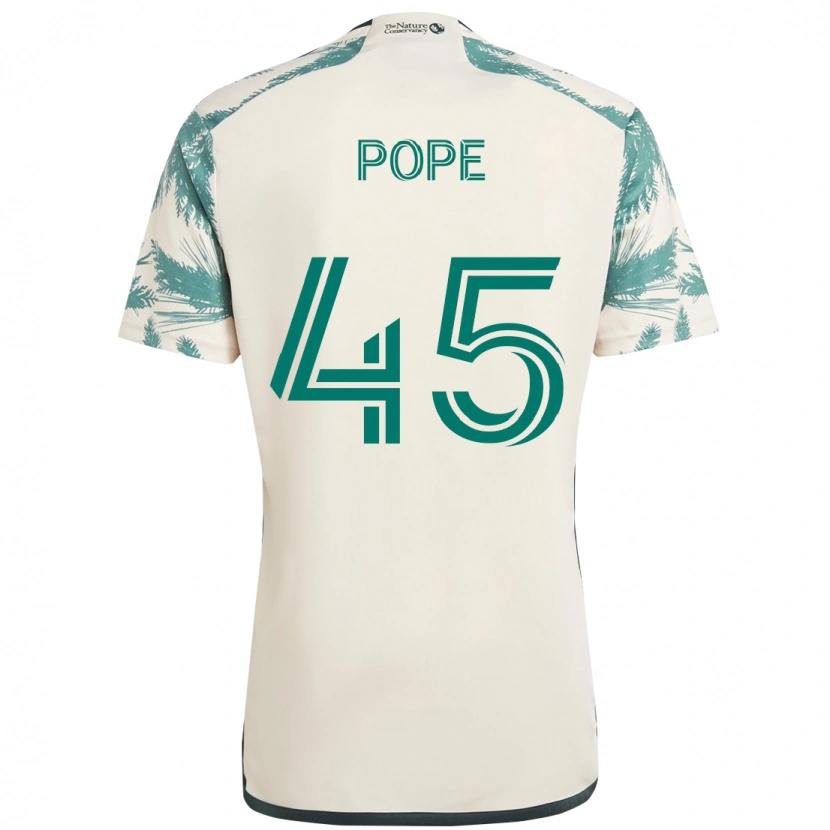 Danxen Uomo Maglia Blake Pope #45 Beige Verde Kit Gara Away 2025/26 Maglietta