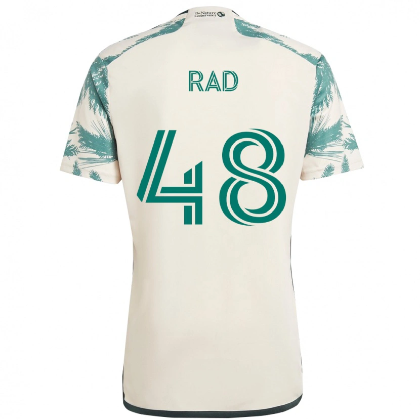 Danxen Uomo Maglia Kaveh Rad #48 Beige Verde Kit Gara Away 2025/26 Maglietta