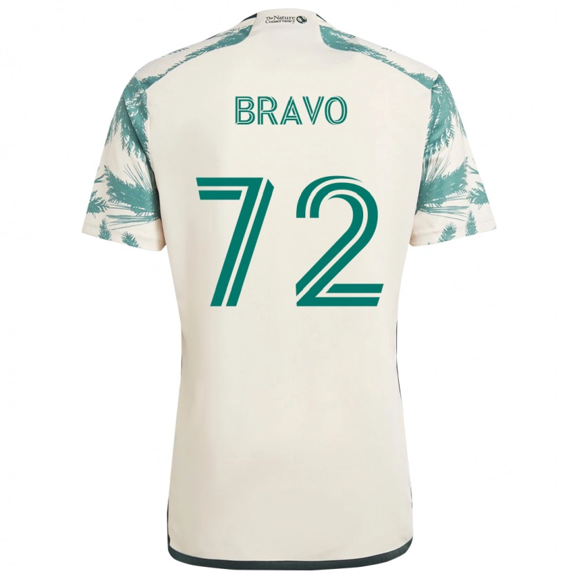 Danxen Uomo Maglia Julian Bravo #72 Beige Verde Kit Gara Away 2025/26 Maglietta