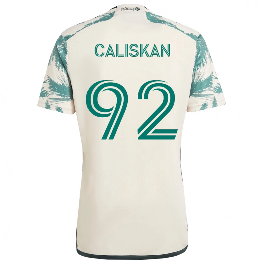 Danxen Uomo Maglia Noel Caliskan #92 Beige Verde Kit Gara Away 2025/26 Maglietta