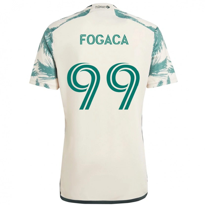 Danxen Uomo Maglia Nathan Fogaça #99 Beige Verde Kit Gara Away 2025/26 Maglietta