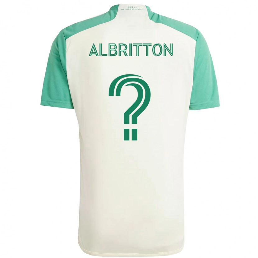 Danxen Uomo Maglia Sean Albritton #0 Bianco Verde Kit Gara Away 2025/26 Maglietta