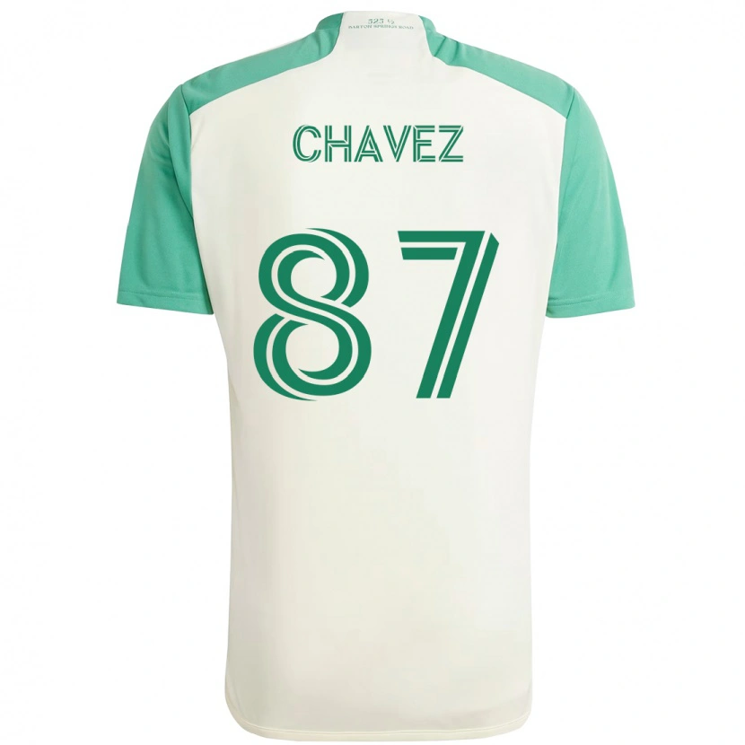 Danxen Uomo Maglia Alfonso Ocampo-Chávez #87 Bianco Verde Kit Gara Away 2025/26 Maglietta