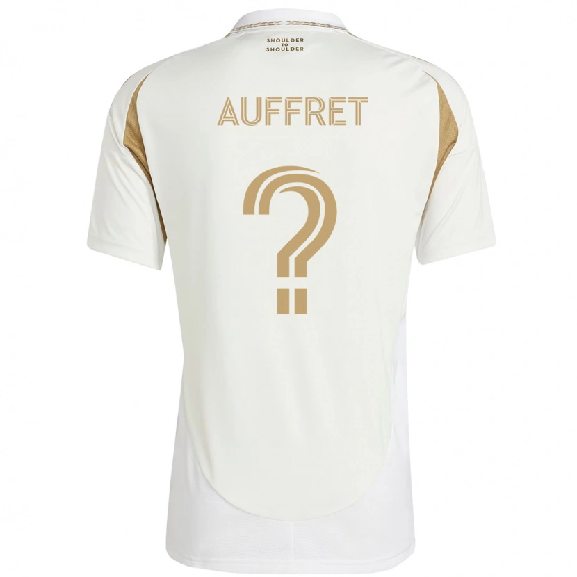 Danxen Uomo Maglia Dylan Auffret #0 Bianco Marrone Kit Gara Away 2025/26 Maglietta