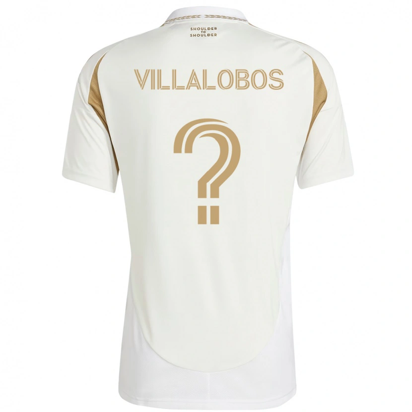 Danxen Uomo Maglia Kristian Villalobos #0 Bianco Marrone Kit Gara Away 2025/26 Maglietta