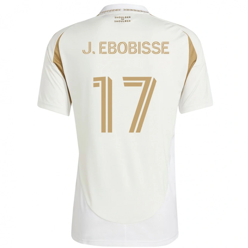 Danxen Uomo Maglia Jeremy Ebobisse #17 Bianco Marrone Kit Gara Away 2025/26 Maglietta