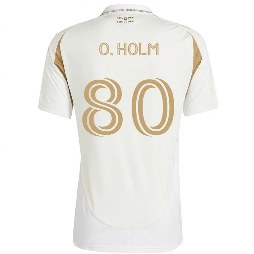 Danxen Uomo Maglia Odin Thiago Holm #80 Bianco Marrone Kit Gara Away 2025/26 Maglietta