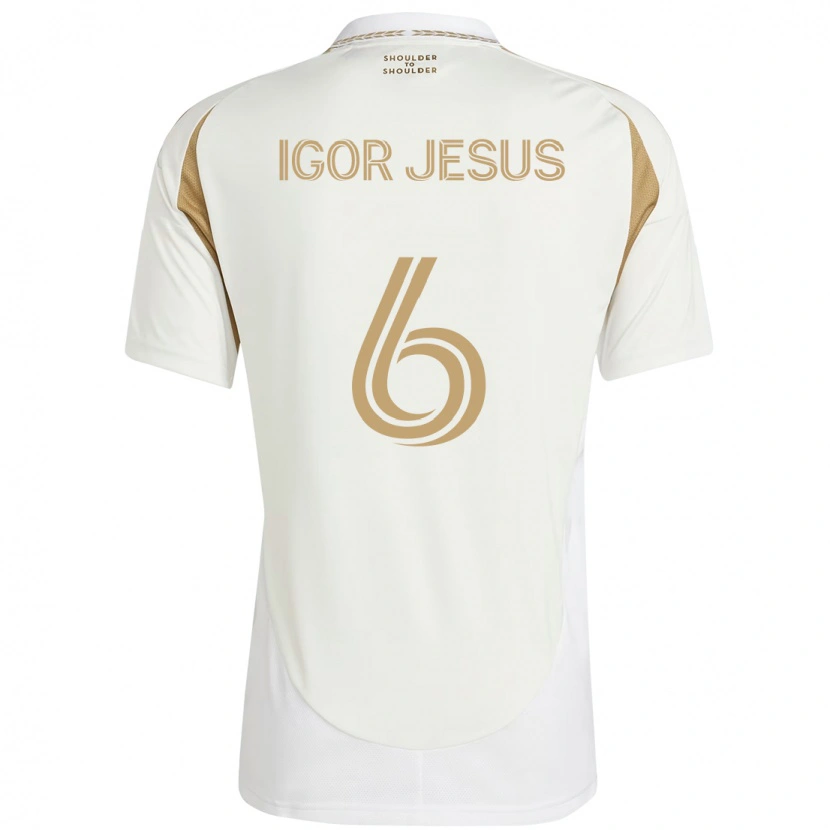Danxen Uomo Maglia Igor Jesus #6 Bianco Marrone Kit Gara Away 2025/26 Maglietta