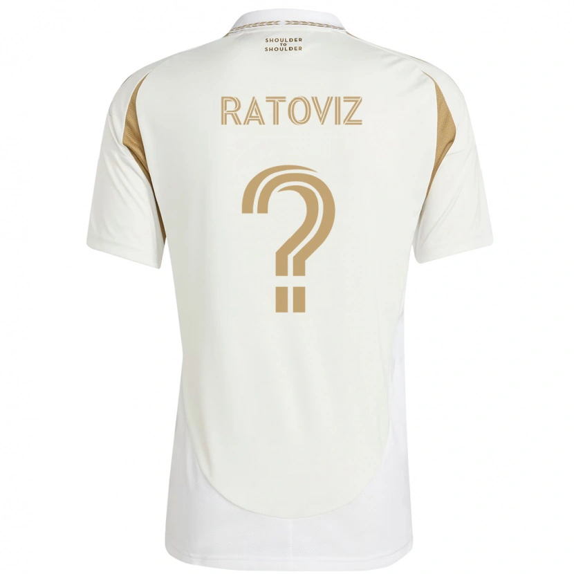 Danxen Uomo Maglia Tamir Ratoviz #0 Bianco Marrone Kit Gara Away 2025/26 Maglietta