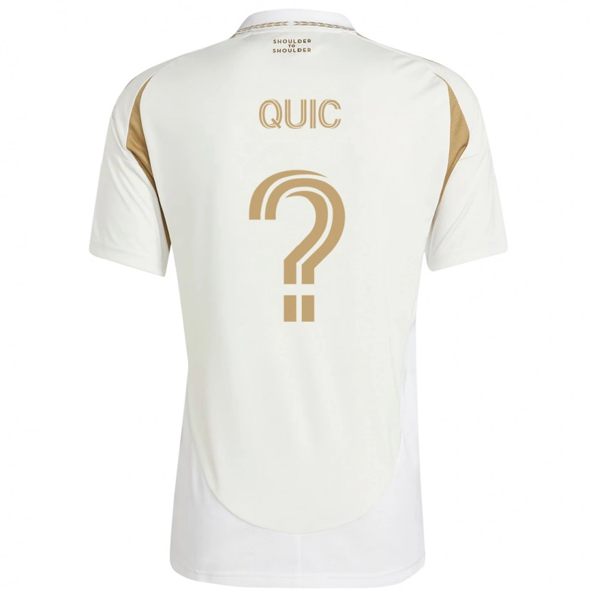 Danxen Uomo Maglia Matthew Quic #0 Bianco Marrone Kit Gara Away 2025/26 Maglietta
