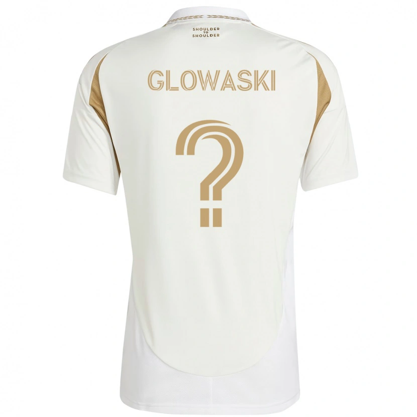 Danxen Uomo Maglia Dylan Glowaski #0 Bianco Marrone Kit Gara Away 2025/26 Maglietta
