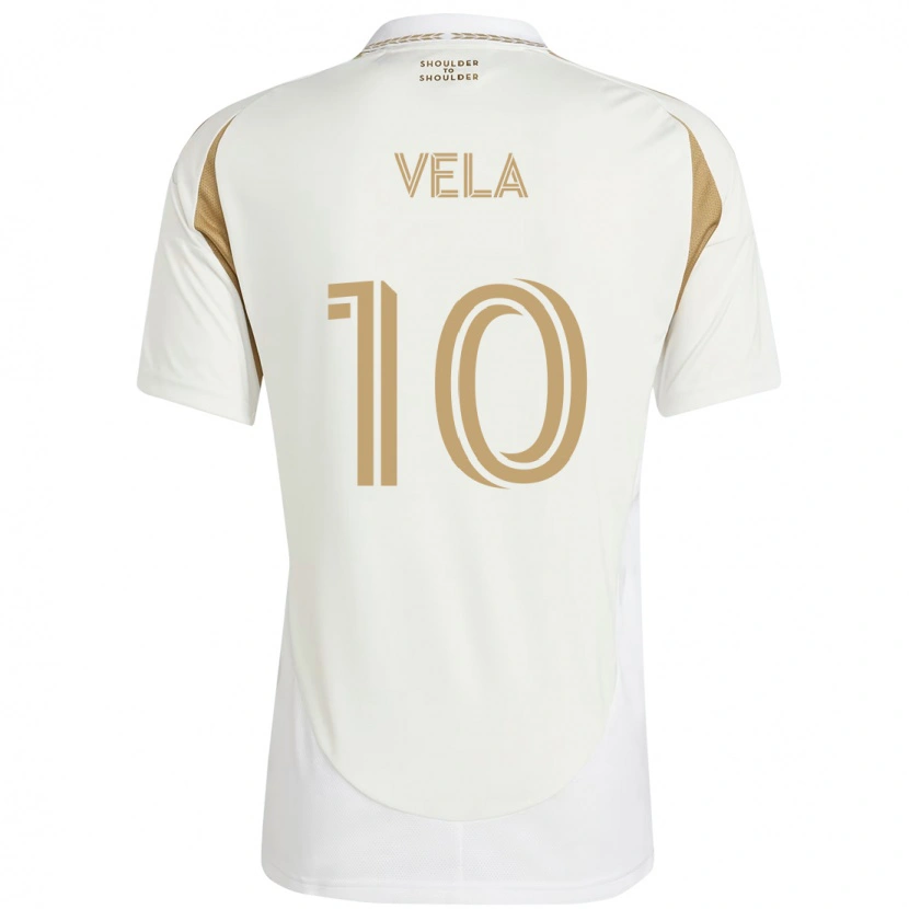 Danxen Uomo Maglia Carlos Vela #10 Bianco Marrone Kit Gara Away 2025/26 Maglietta