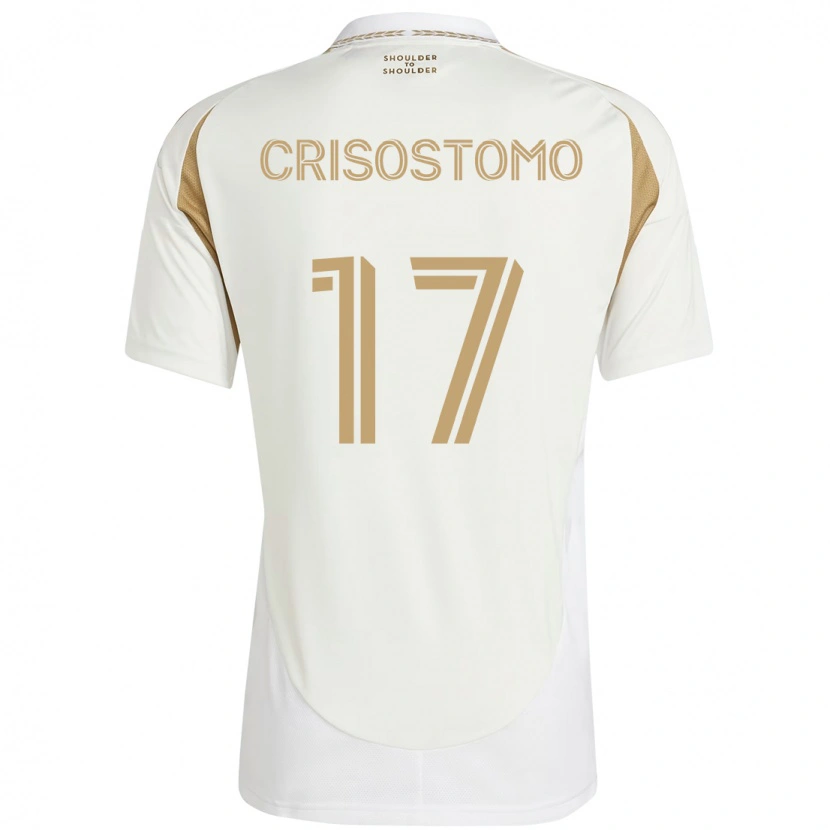 Danxen Uomo Maglia Danny Crisostomo #17 Bianco Marrone Kit Gara Away 2025/26 Maglietta