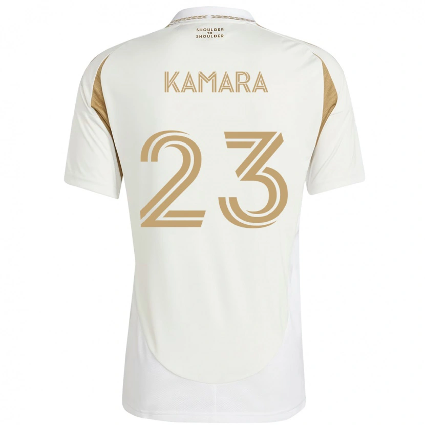 Danxen Uomo Maglia Kei Kamara #23 Bianco Marrone Kit Gara Away 2025/26 Maglietta