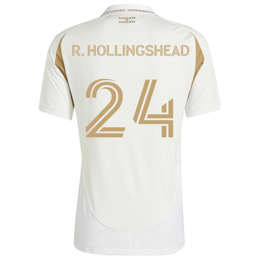 Danxen Uomo Maglia Ryan Hollingshead #24 Bianco Marrone Kit Gara Away 2025/26 Maglietta