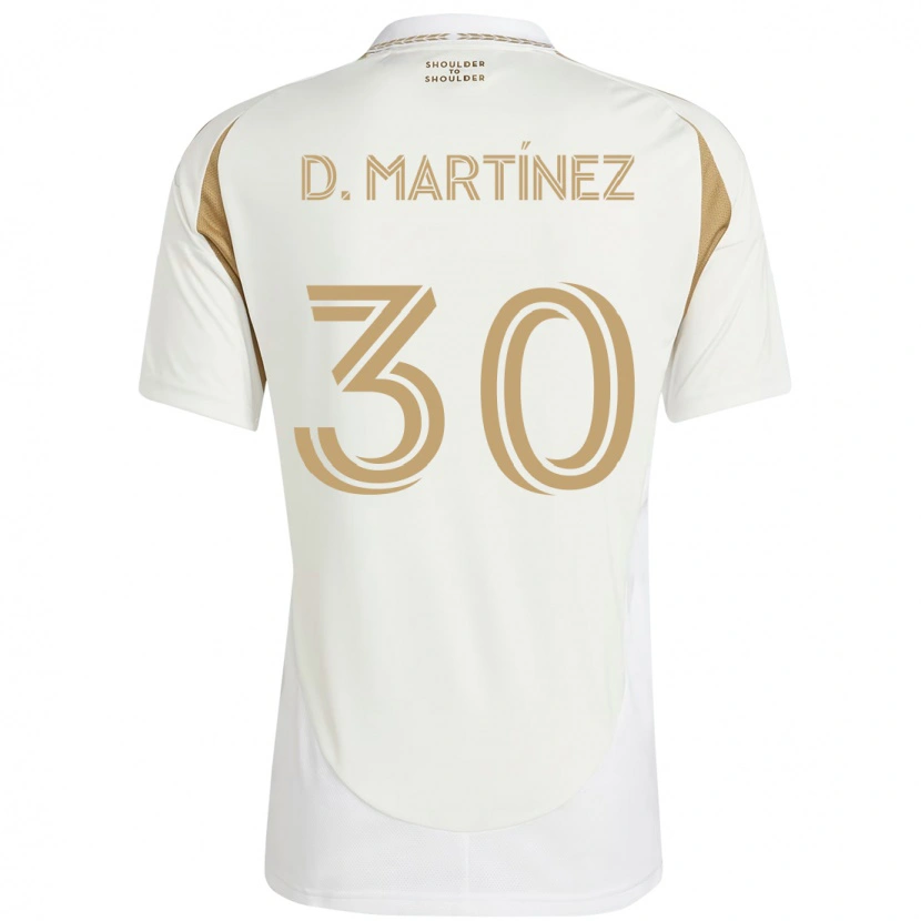 Danxen Uomo Maglia David Martínez #30 Bianco Marrone Kit Gara Away 2025/26 Maglietta