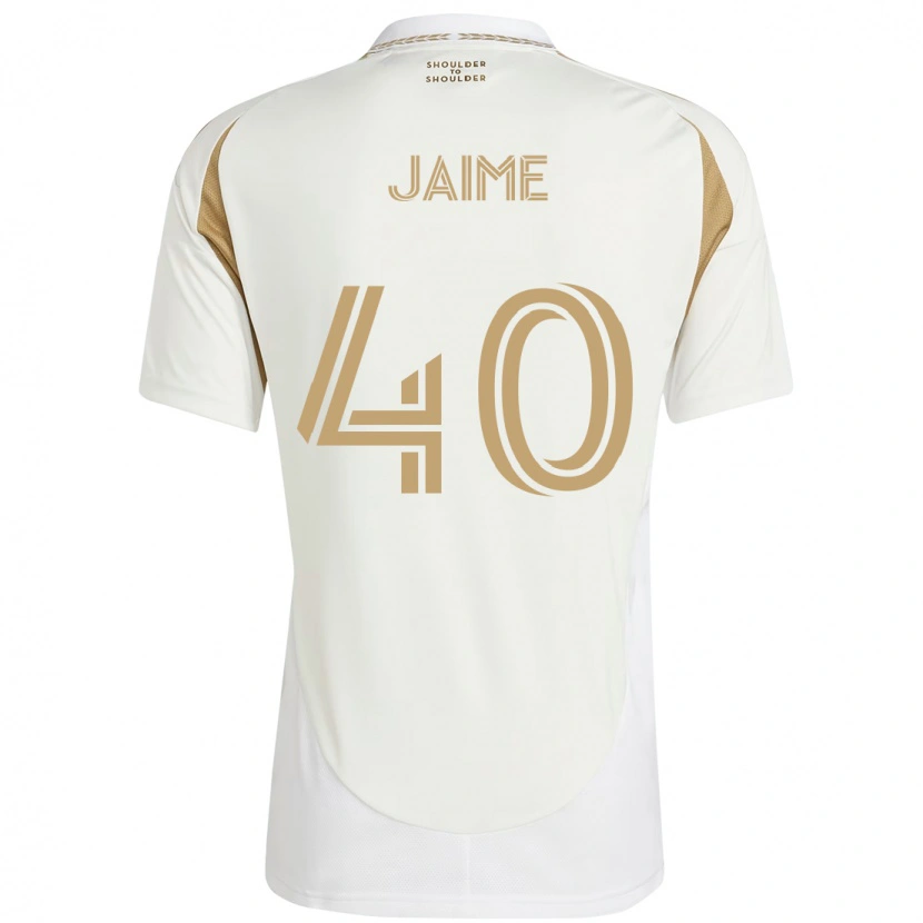 Danxen Uomo Maglia Christopher Jaime #40 Bianco Marrone Kit Gara Away 2025/26 Maglietta