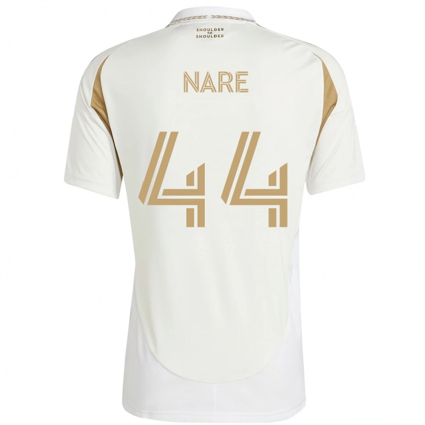 Danxen Uomo Maglia Thabo Nare #44 Bianco Marrone Kit Gara Away 2025/26 Maglietta