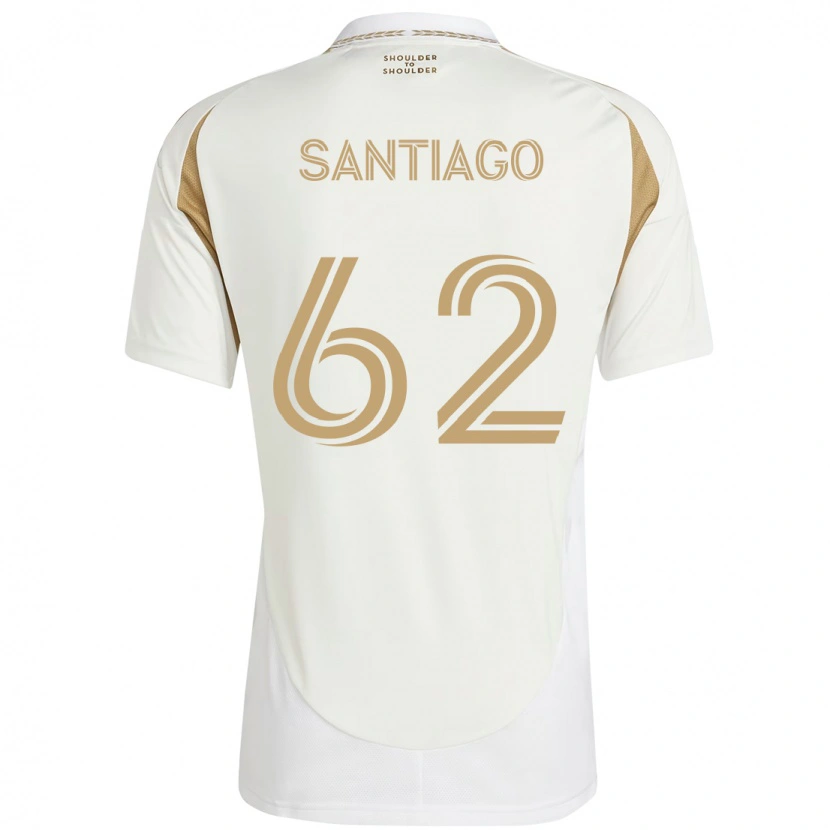 Danxen Uomo Maglia Joshua Santiago #62 Bianco Marrone Kit Gara Away 2025/26 Maglietta