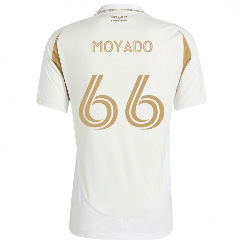 Danxen Uomo Maglia Bryan Moyado #66 Bianco Marrone Kit Gara Away 2025/26 Maglietta
