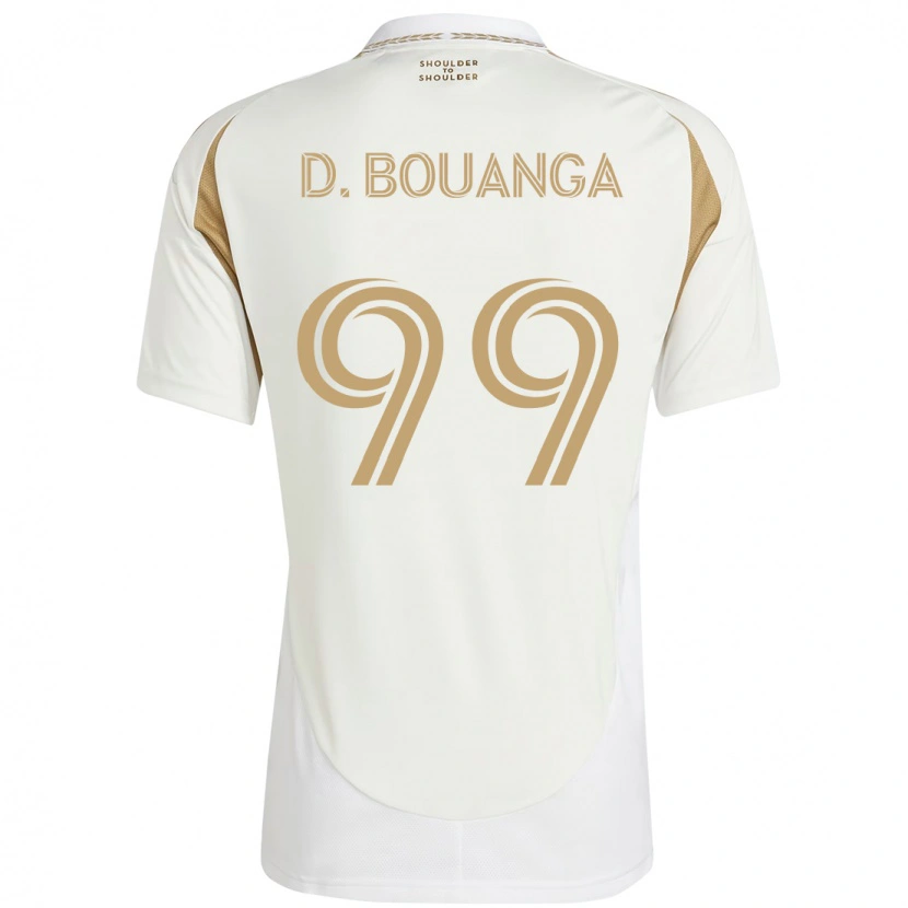 Danxen Uomo Maglia Denis Bouanga #99 Bianco Marrone Kit Gara Away 2025/26 Maglietta