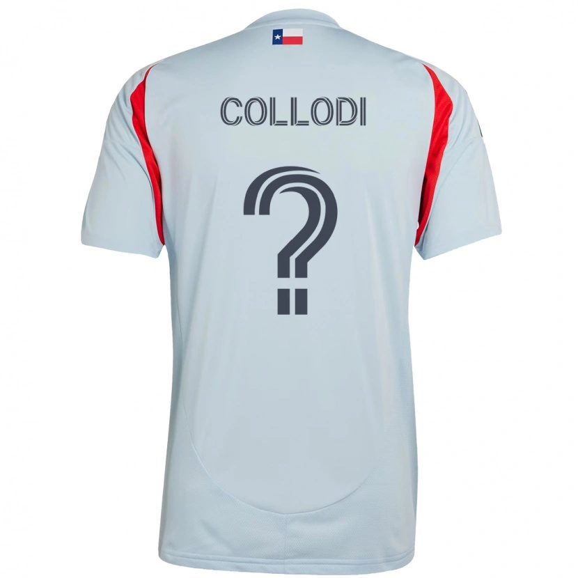 Danxen Uomo Maglia Michael Collodi #0 Azzurro Chiaro Rosso Kit Gara Away 2025/26 Maglietta