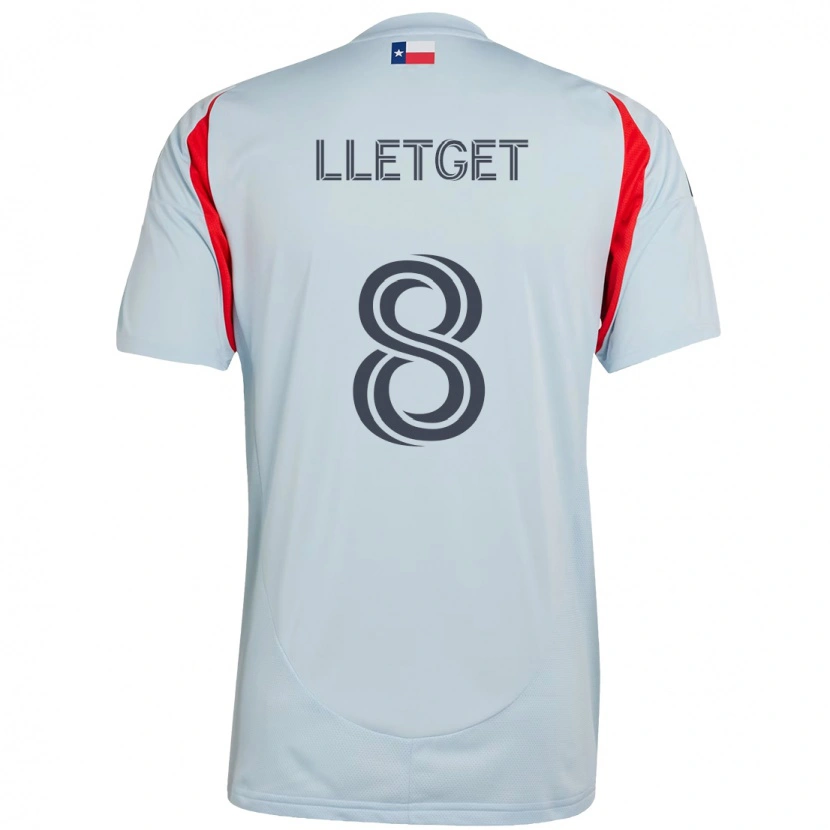 Danxen Uomo Maglia Sebastian Lletget #8 Azzurro Chiaro Rosso Kit Gara Away 2025/26 Maglietta