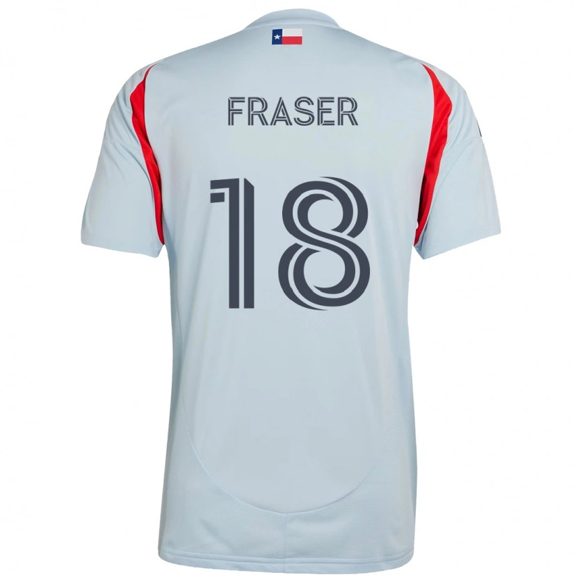Danxen Uomo Maglia Liam Fraser #18 Azzurro Chiaro Rosso Kit Gara Away 2025/26 Maglietta