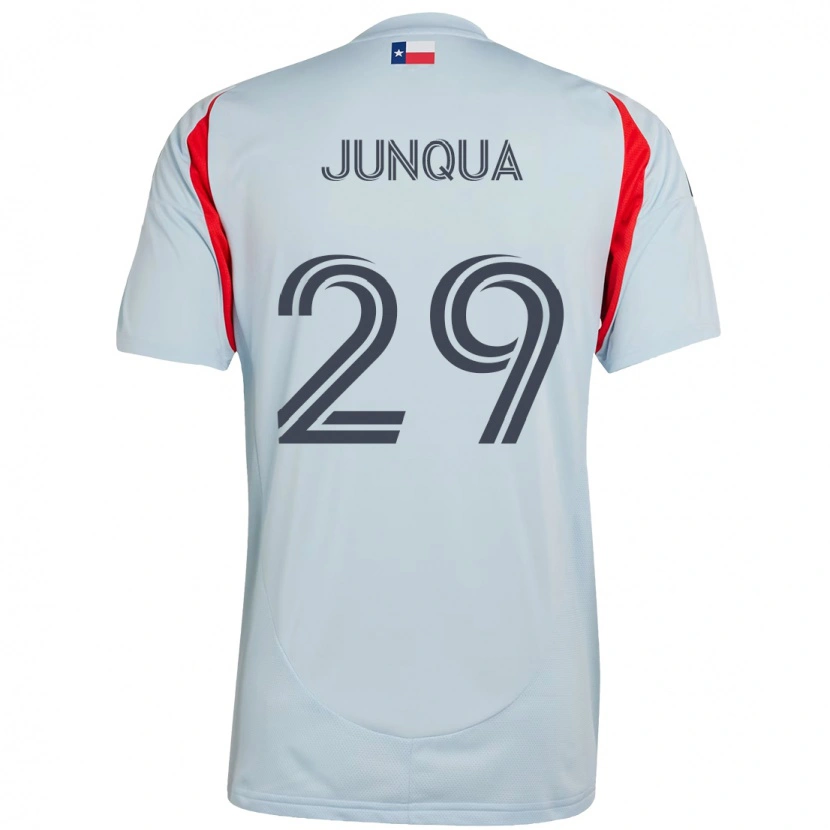 Danxen Uomo Maglia Sam Junqua #29 Azzurro Chiaro Rosso Kit Gara Away 2025/26 Maglietta