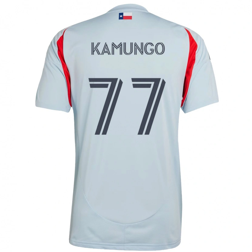 Danxen Uomo Maglia Bernard Kamungo #77 Azzurro Chiaro Rosso Kit Gara Away 2025/26 Maglietta