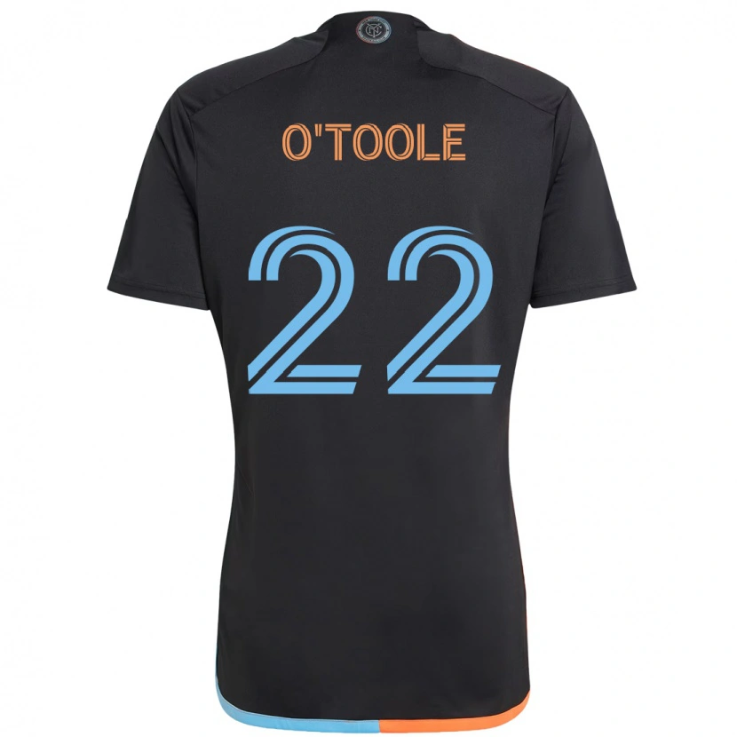 Danxen Uomo Maglia Kevin O'toole #22 Nero Blu Arancione Kit Gara Away 2025/26 Maglietta