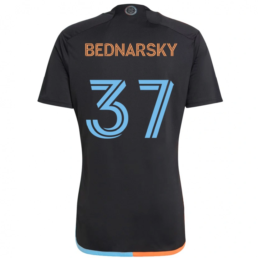 Danxen Uomo Maglia Stevo Bednarsky #37 Nero Blu Arancione Kit Gara Away 2025/26 Maglietta