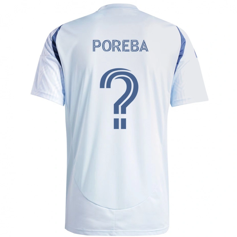 Danxen Uomo Maglia David Poreba #0 Azzurro Cielo Chiaro Blu Kit Gara Away 2025/26 Maglietta