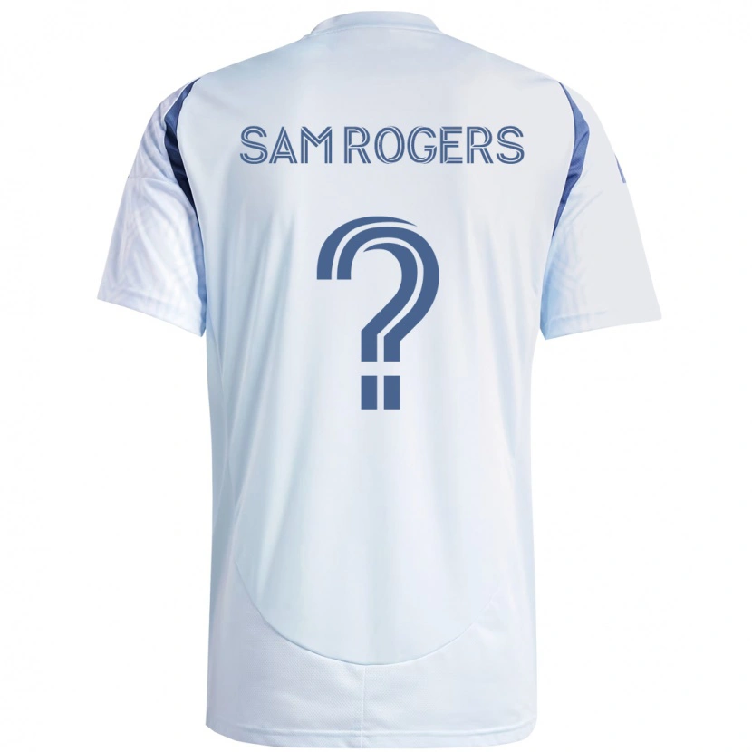 Danxen Uomo Maglia Sam Rogers #0 Azzurro Cielo Chiaro Blu Kit Gara Away 2025/26 Maglietta