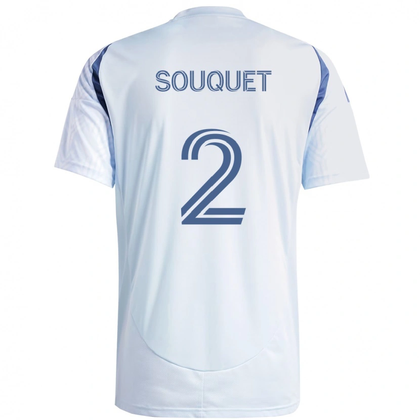 Danxen Uomo Maglia Arnaud Souquet #2 Azzurro Cielo Chiaro Blu Kit Gara Away 2025/26 Maglietta