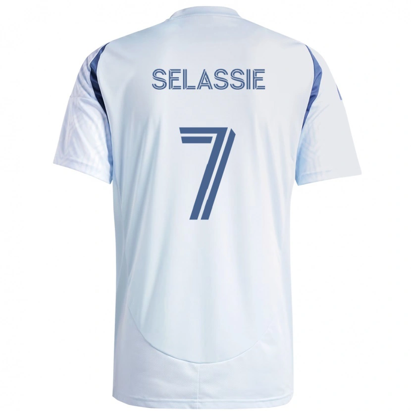 Danxen Uomo Maglia Maren Haile-Selassie #7 Azzurro Cielo Chiaro Blu Kit Gara Away 2025/26 Maglietta