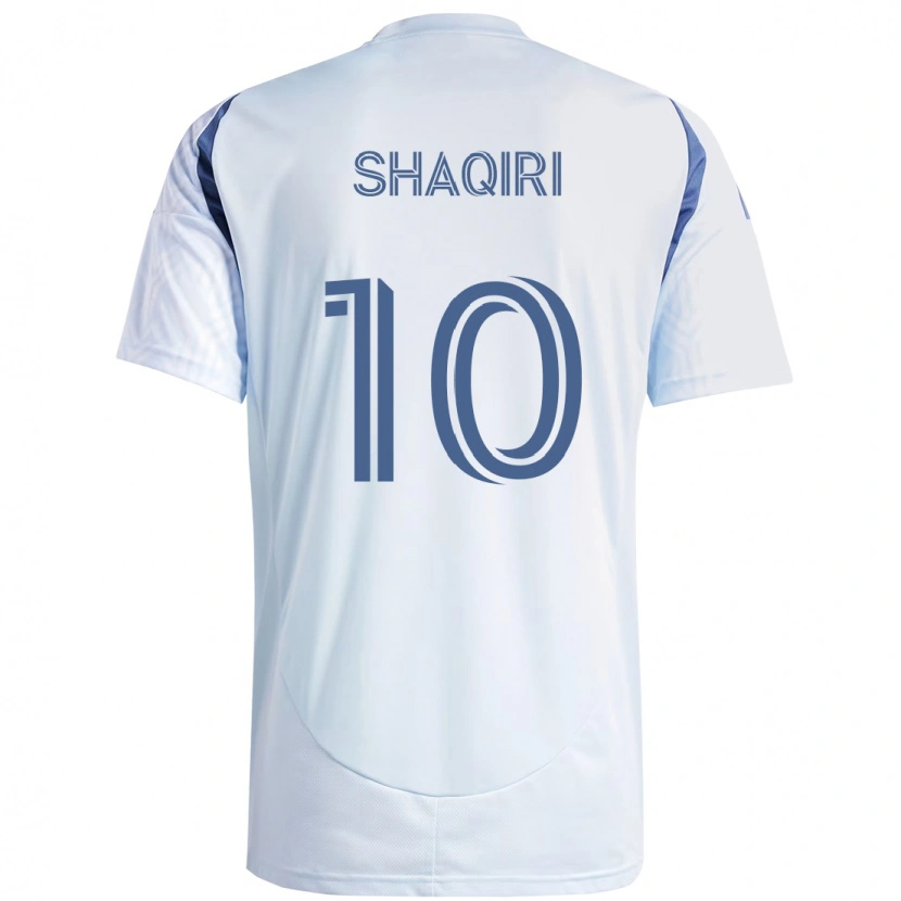 Danxen Uomo Maglia Xherdan Shaqiri #10 Azzurro Cielo Chiaro Blu Kit Gara Away 2025/26 Maglietta