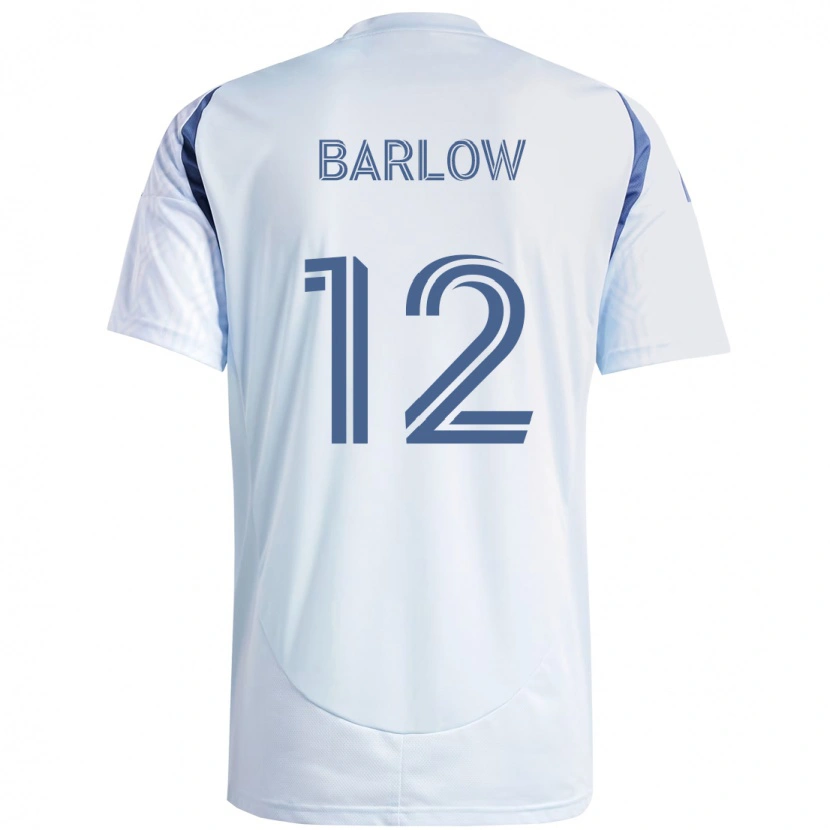 Danxen Uomo Maglia Tom Barlow #12 Azzurro Cielo Chiaro Blu Kit Gara Away 2025/26 Maglietta