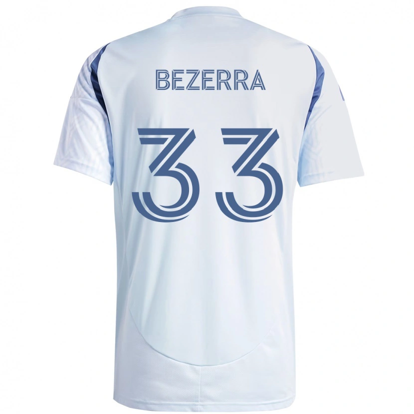 Danxen Uomo Maglia Victor Bezerra #33 Azzurro Cielo Chiaro Blu Kit Gara Away 2025/26 Maglietta