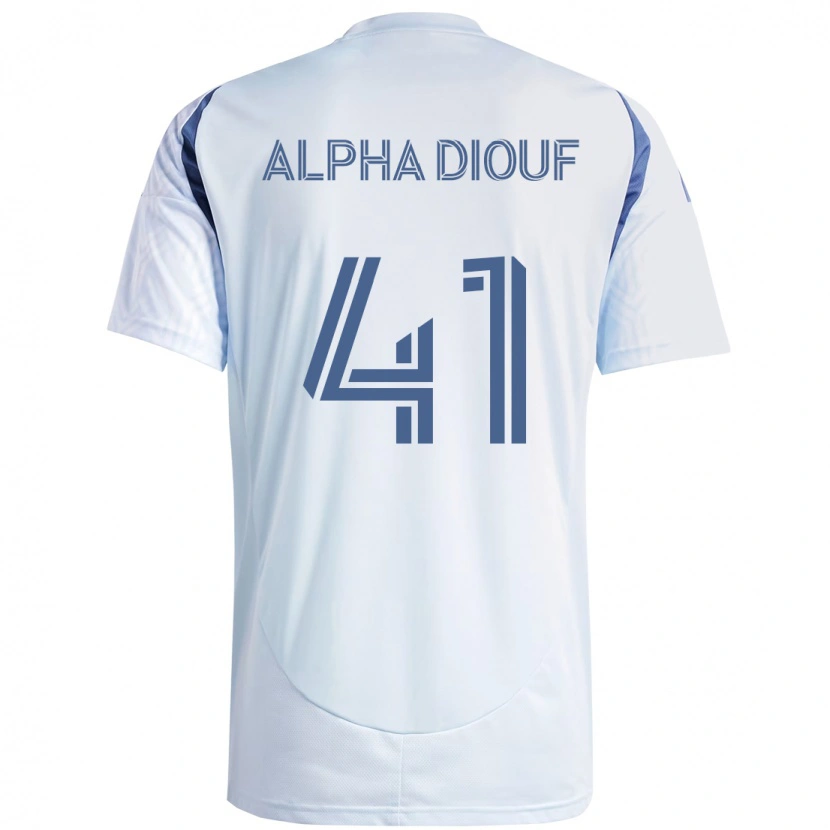 Danxen Uomo Maglia Jean Alpha Diouf #41 Azzurro Cielo Chiaro Blu Kit Gara Away 2025/26 Maglietta