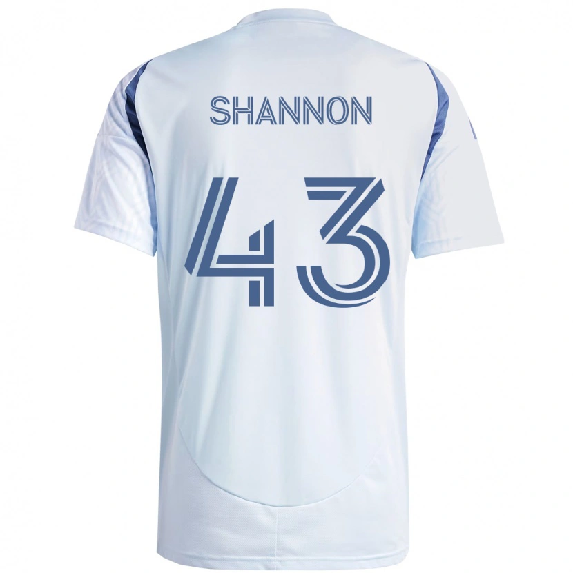 Danxen Uomo Maglia Jaylen Shannon #43 Azzurro Cielo Chiaro Blu Kit Gara Away 2025/26 Maglietta