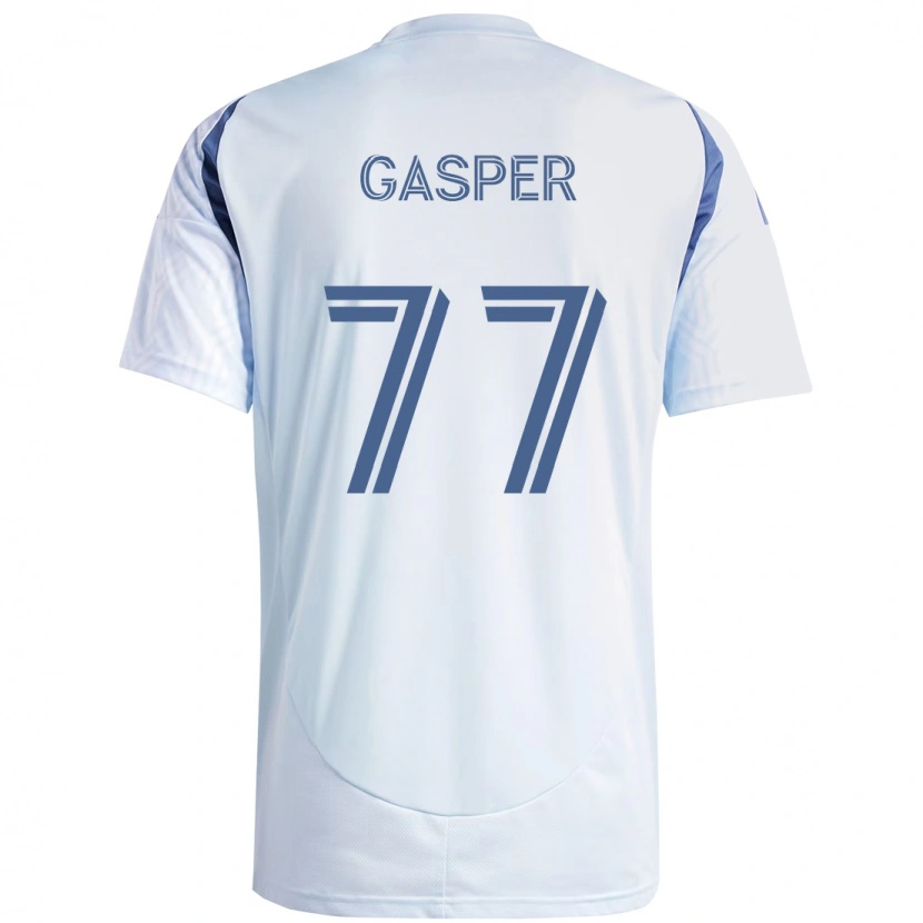 Danxen Uomo Maglia Chase Gasper #77 Azzurro Cielo Chiaro Blu Kit Gara Away 2025/26 Maglietta