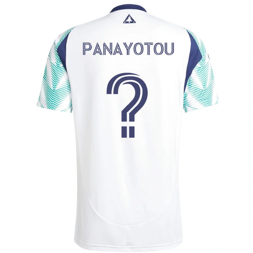 Danxen Uomo Maglia Jack Panayotou #0 Bianco Blu Kit Gara Away 2025/26 Maglietta